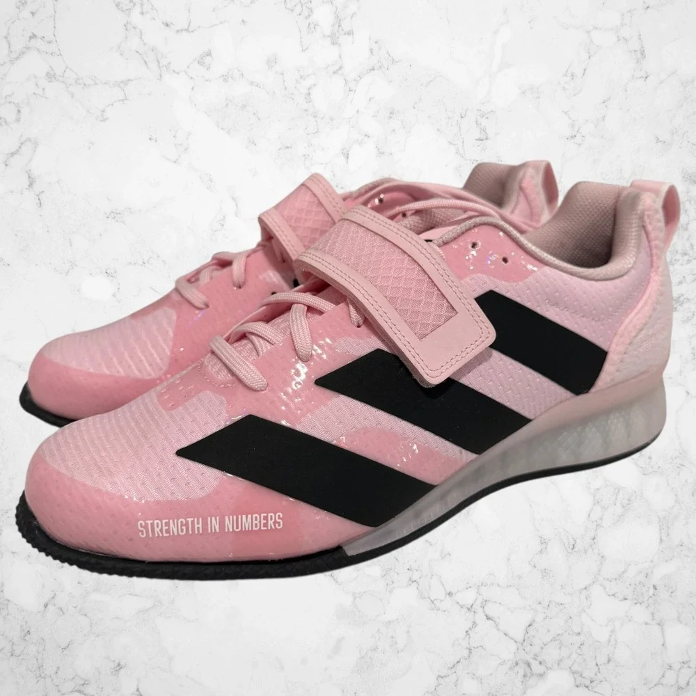Men's Adidas Adipower Weightlifting Gym Shoes Pink Black JP9873 Size 10‎